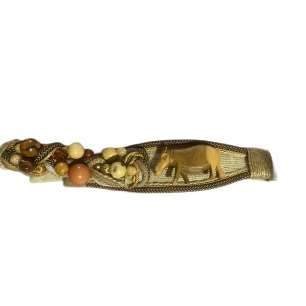 VTG Bohemian Beaded Belt by Carolyn Tanner Designs Sm/Med | Maximalist Chic